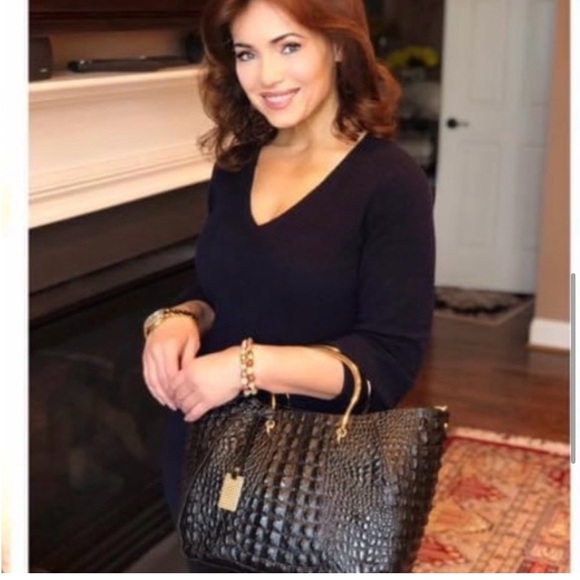 Lisa Robertson Limited Croc Embossed Leather handbag Crossbody Tote Old Money - Picture 4 of 12